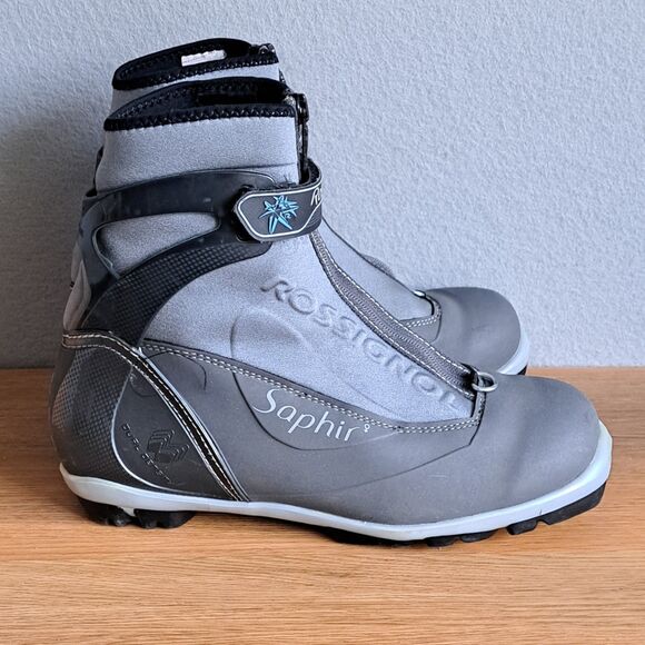 Rossignol Saphir 5 NNN Cross-Country Ski Boots Womens EU 38 8 Dual Density Gray - Picture 1 of 13